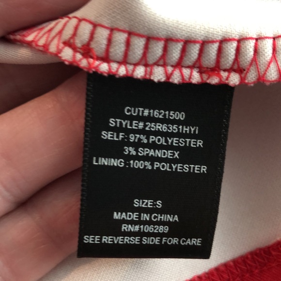 Red and black sleeveless dress  size small - Picture 6 of 6